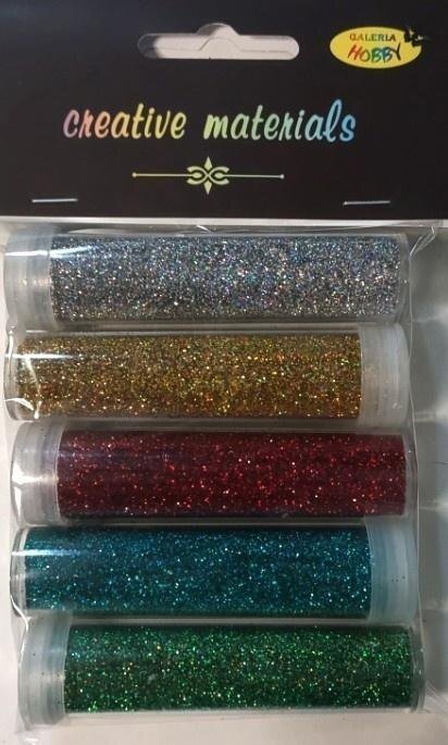 Kolorowe Baloniki Holograficzny brokat 5 kolorów 9g