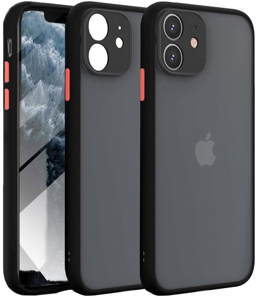 Etui matowe Supero do iPhone 11, czarno-półprzezroczyste