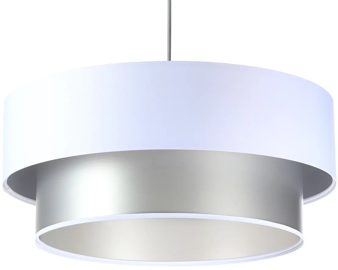 Lampa wisząca DOUBLE WHITE 40 biała/srebrna BPS KONCEPT