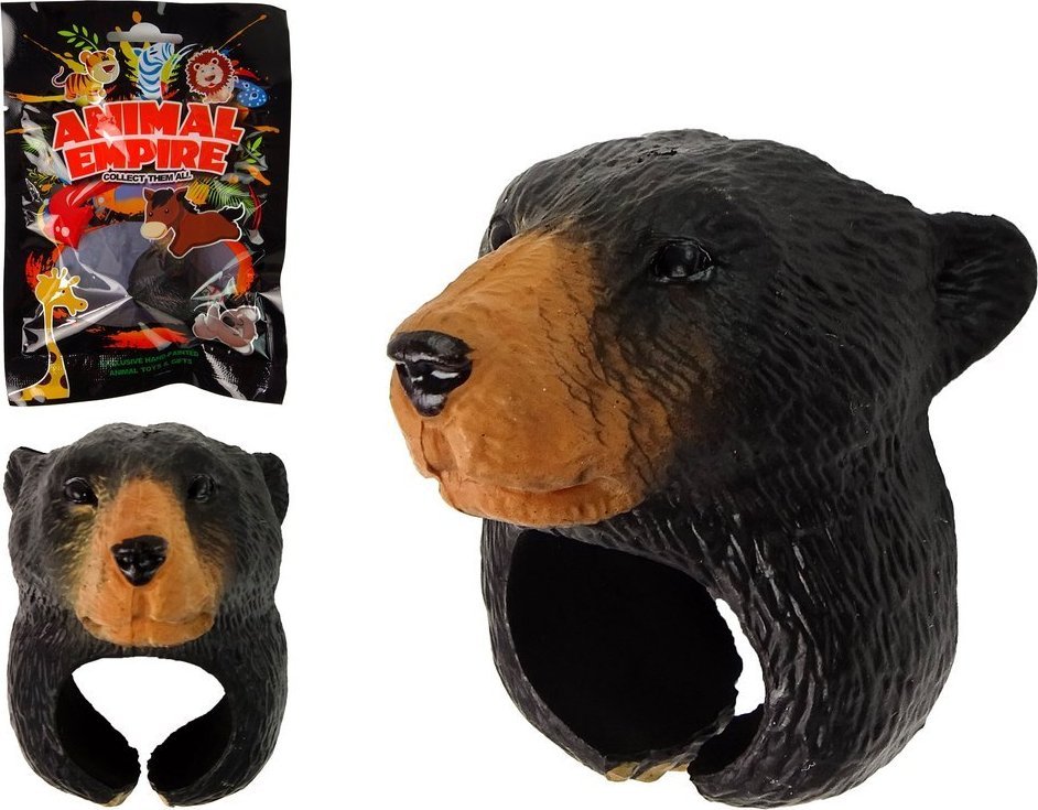 Figurka LeanToys Pierścień na Rękę Edukacyjne Zwierzęta Niedźwiedź