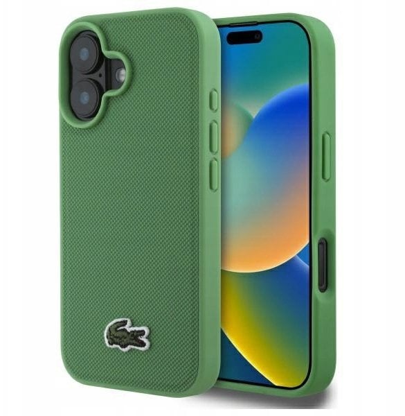 Lacoste LCHMP16SPVCN iPhone 16 6.1" green/green hardcase Iconic Petit Pique MagSafe