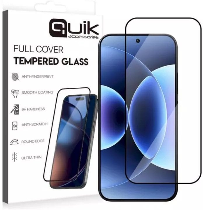 Quik Accessories Full Cover Tempered Glass for Xiaomi 17 Pro