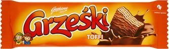 Goplana Grześki Toffi Wafel przekładany kremem o smaku toffi w czekoladzie mlecznej 36 g
