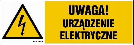 Mój dom Uwaga Urządzenie Elektryczne - Naklejka 300 X 100 Fn - Folia Samoprzylepna Libres Polska Sp Hb020_300X100_Fn 5904937316607