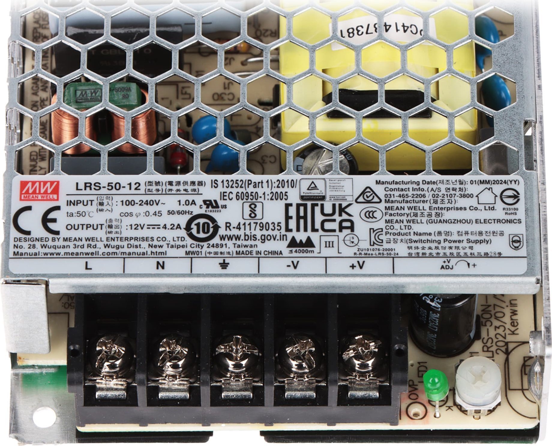 Mean Well ZASILACZ IMPULSOWY LRS-50-12 MEAN WELL