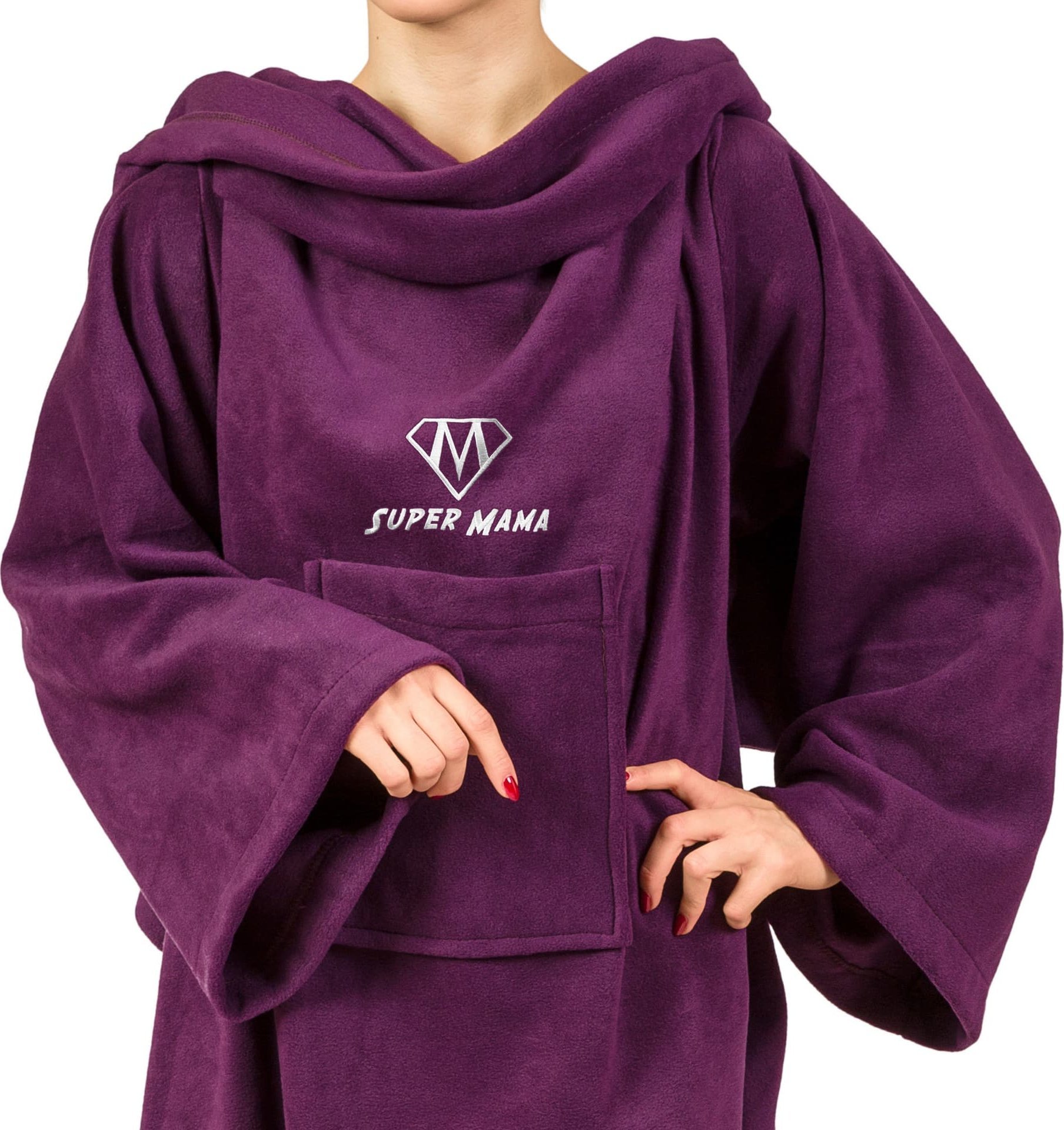 Froster Kocyko-szlafrok SUPER MAMA - Śliwka - prezent dla mamy - na dzień mamy