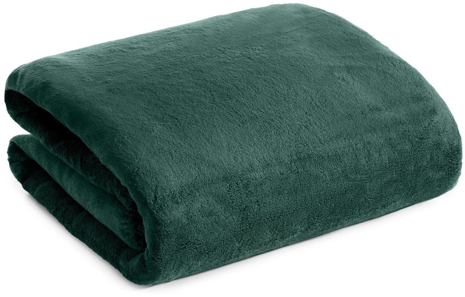 Koc flano 150x200 cm baranek TEDY c. zielony miękki i ciepły stylowy