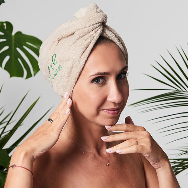 Yeye Pareo w zestawie z turbanem i opaską Velvet YEYE Beżowy