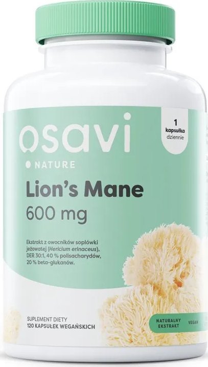 Osavi Osavi - Soplówka Jeżowata, 600mg, 120 vkaps