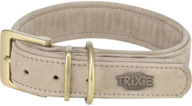 Trixie Pure, obroża, dla psa, skórzana, jasnoszary, XS–S: 27–34 cm/25 mm