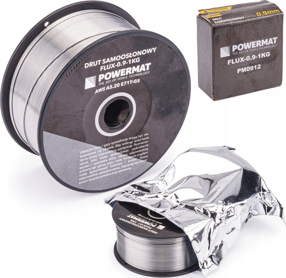 Powermat Drut SPAWALNICZY Samoosłonowy FLUX 0,9mm 1kg FCAW