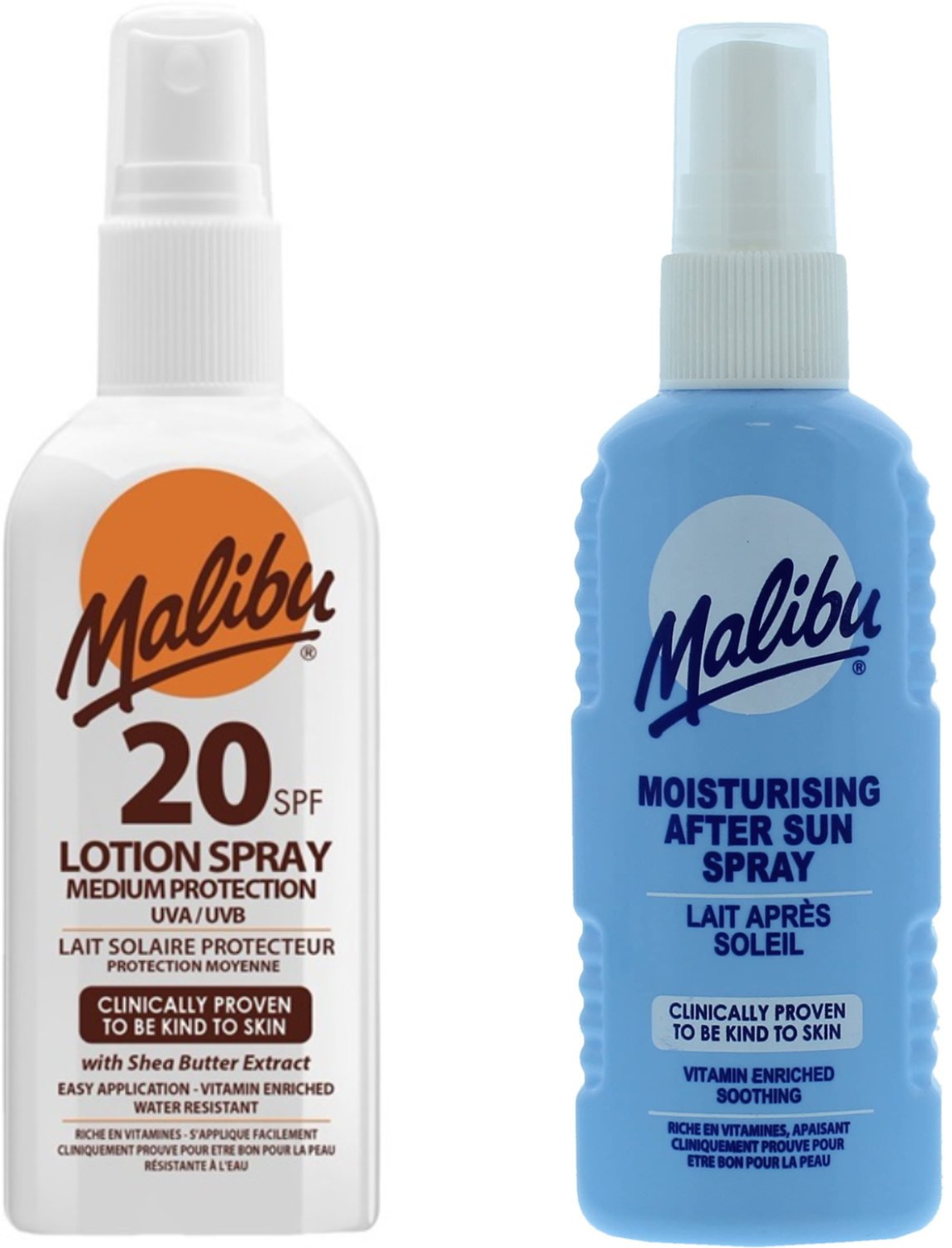 Malibu SPF20 Spray 100ml + Spray Po Opalaniu 100ml