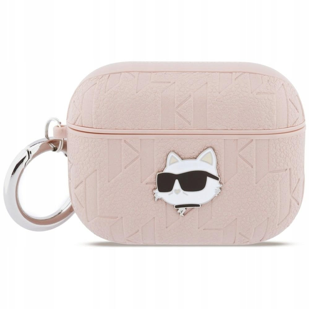 Etui Karl Lagerfeld Monogram Choupette Head do Apple AirPods Pro 3 różowy
