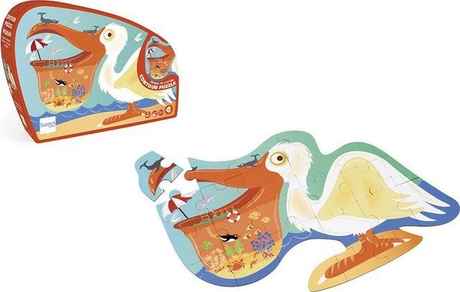 Scratch Scratch, Puzzle konturowe Pelikan 24 elem.