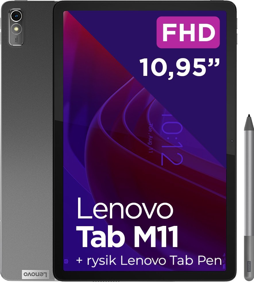 Tablet Lenovo Tab M11 11" 128 GB 4G Szary (ZADB0018PL)