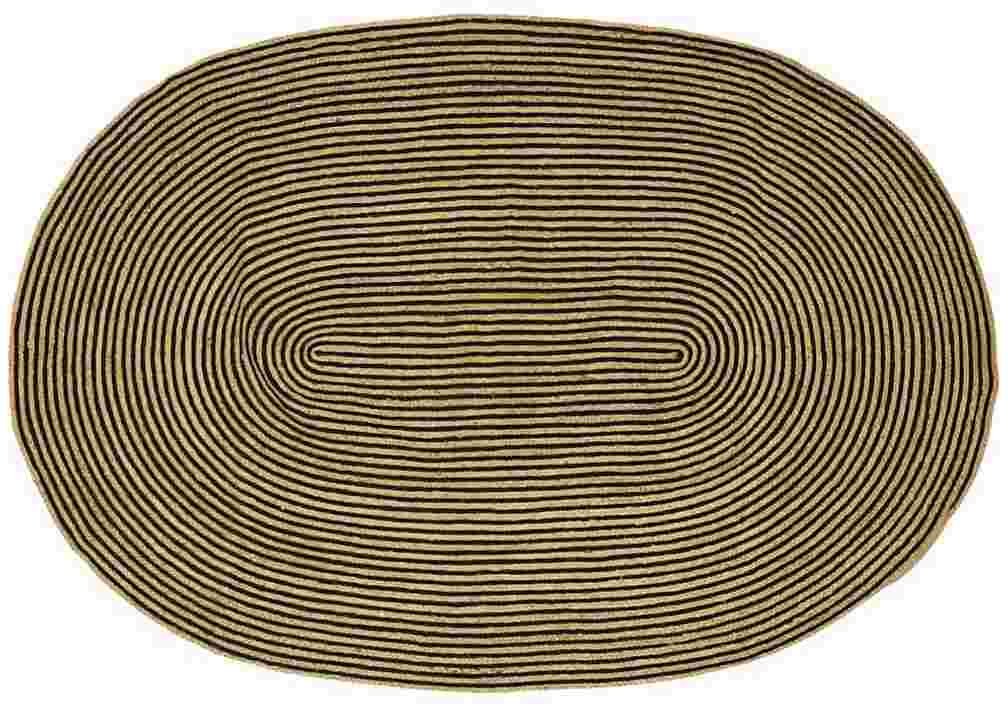 vidaXL Dywan Naturalny i czarny 152 x 245 cm Juta