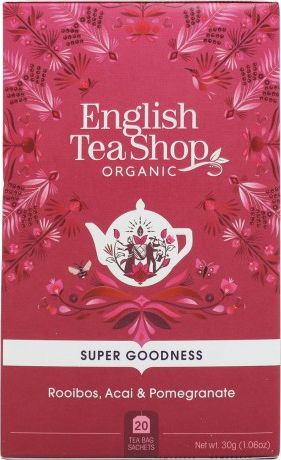 English Tea Sho Herbatka ziołowa Rooibos,Acai i granat (20x1,5) BIO 30 g