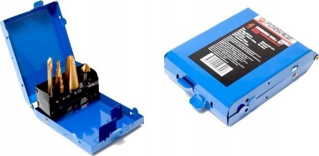 Wiertło Forsage Wiertła Rozwiertak Pogłębiacz stożkowy ZESTAW 4EL