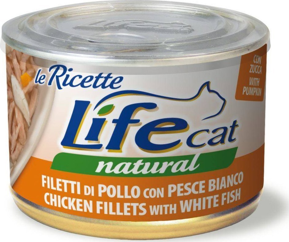 Life Pet Care LIFE CAT pusz.150g CHICKEN + WHITE FISH LA RICETTE /24