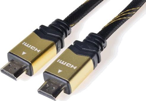 Kabel PremiumCord HDMI - HDMI 0.5m złoty (kphdm2q05)