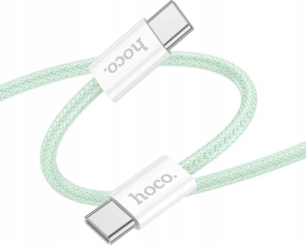 Kabel USB Hoco USB-C - USB-C 1 m Zielony (X104 green)