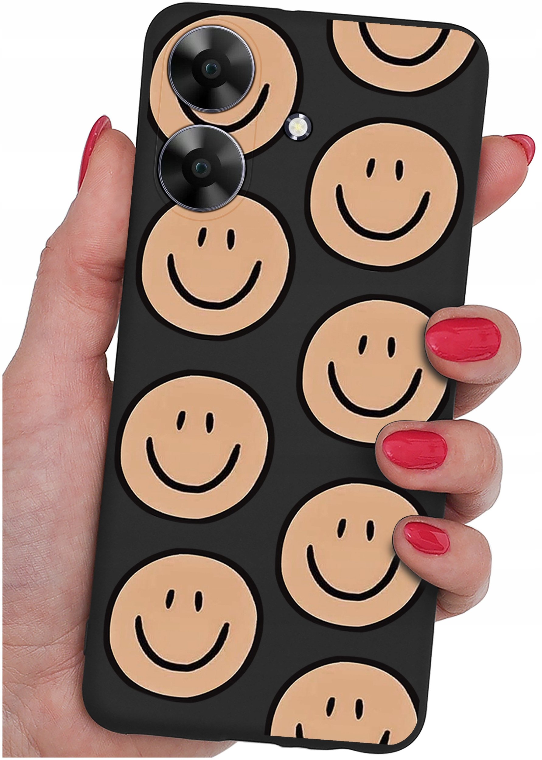 ETUI do Realme Note 60 CASE WZORY | SILIKONOWE MATT CASE + SZKŁO 9H