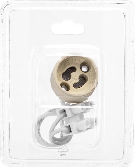 Aigostar Ceramiczna oprawa do żarówek GU10 biała Ceramiczna oprawa do żarówek GU10 biała