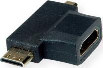 Adapter AV Value HDMI Micro - HDMI Mini - HDMI czarny (12.99.3166)