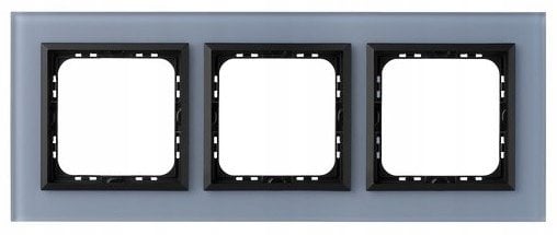 SONATA Ramka potrójna niebieskie szkło szronione R-3RGC/80/33