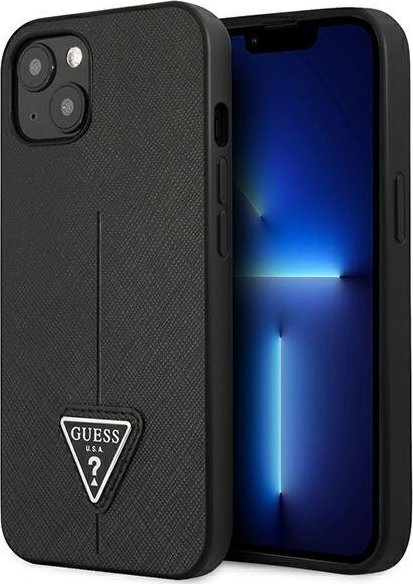 Guess Etui do iPhone 14 Plus 6,7 black/black hardcase SaffianoTriangle Logo