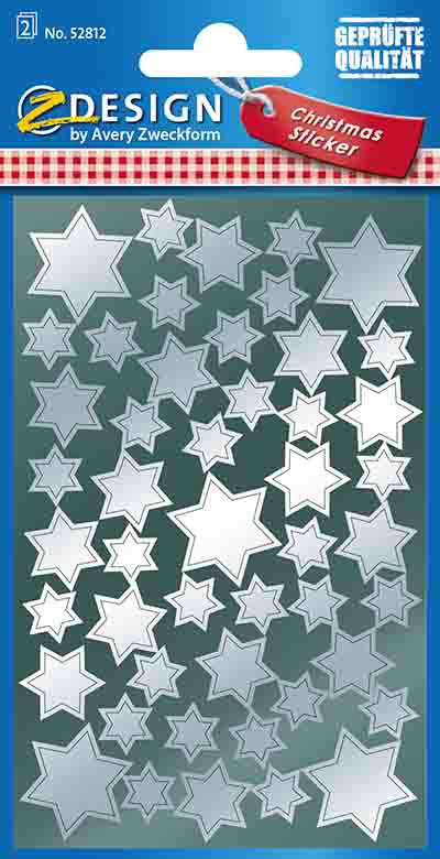 Avery Zweckform NAKL BŁYSZ ZF 52812 Z DESIGN GWIAZDY NAKLEJKI Z DESIGN - 52812