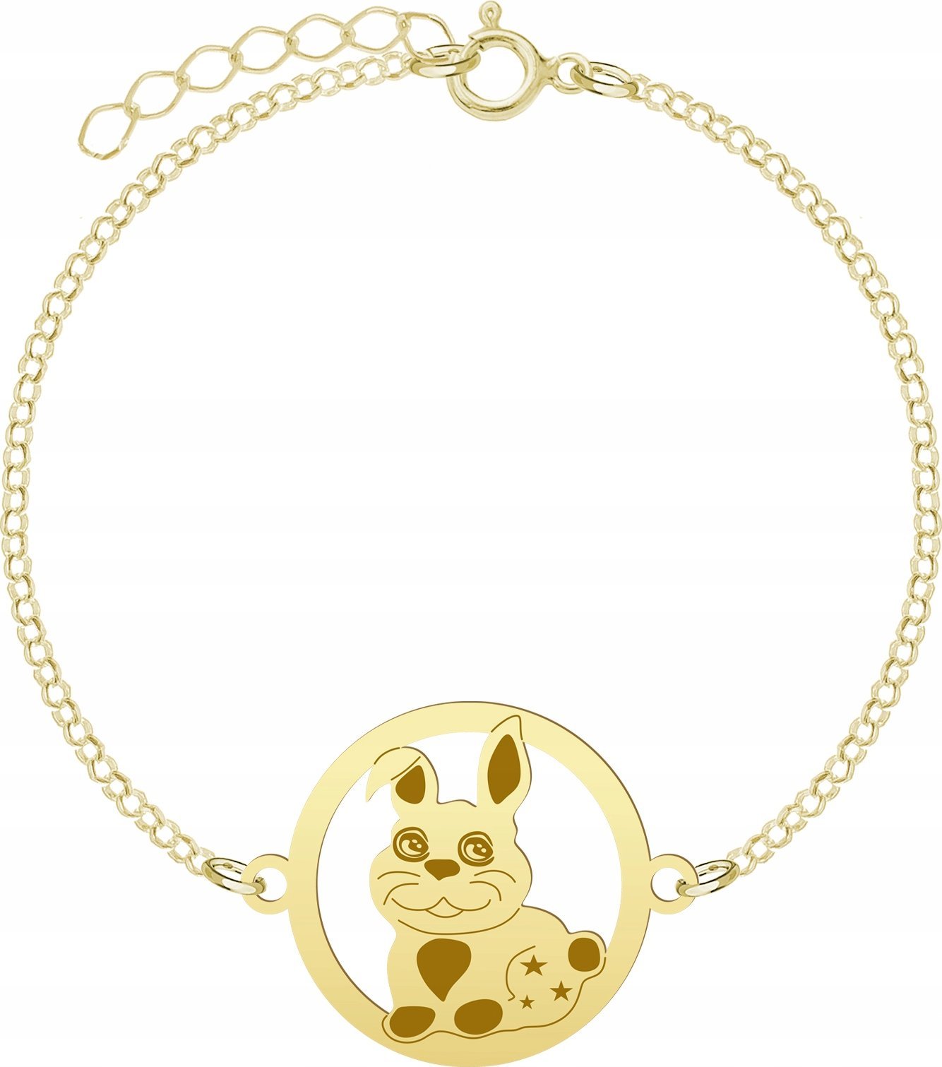 Radziszewska Jewellery Pozłacana Bransoletka CUTIE KRÓLIK DEDYKACJA