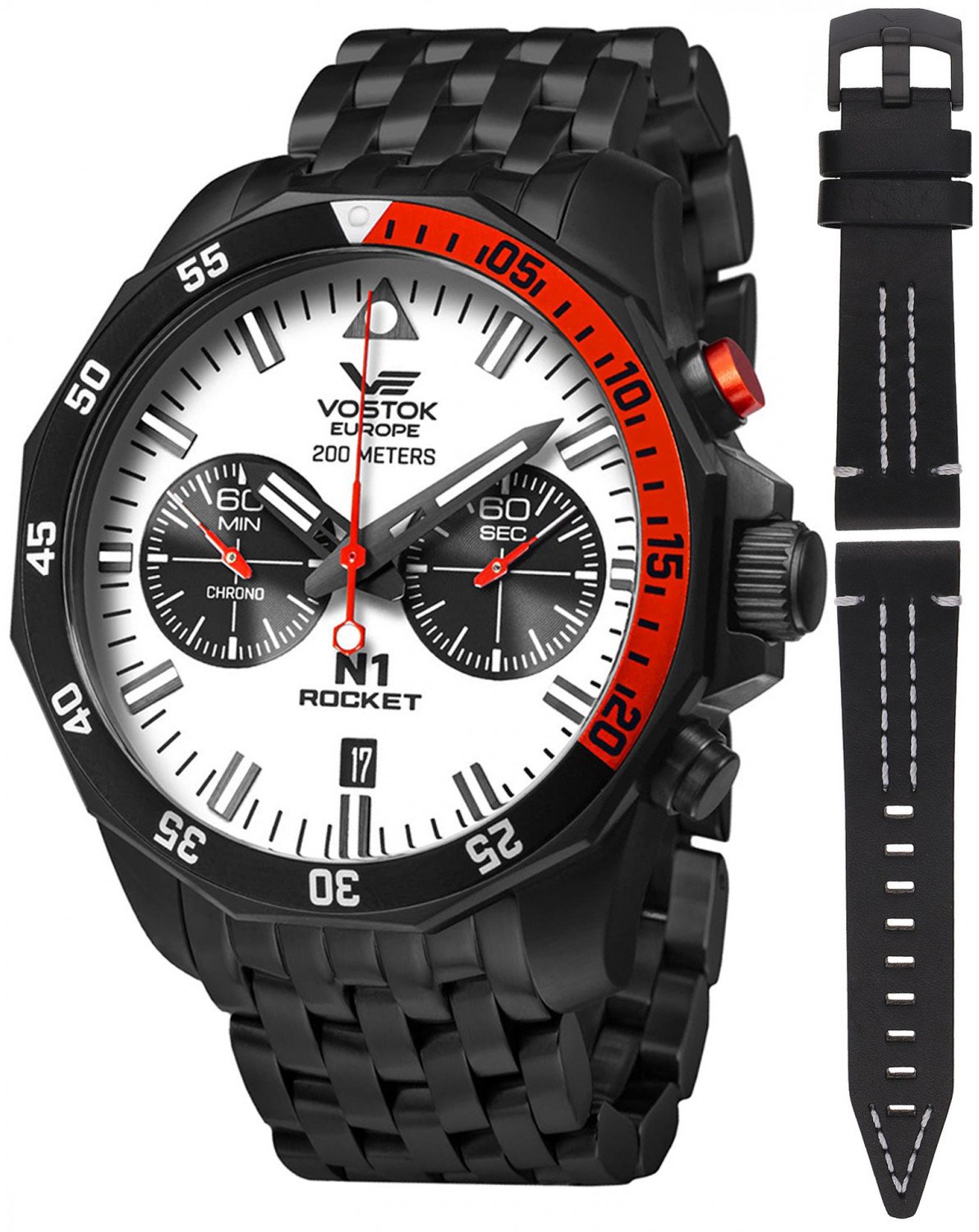Zegarek męski Vostok Europe 6S21-225C620B czarny
