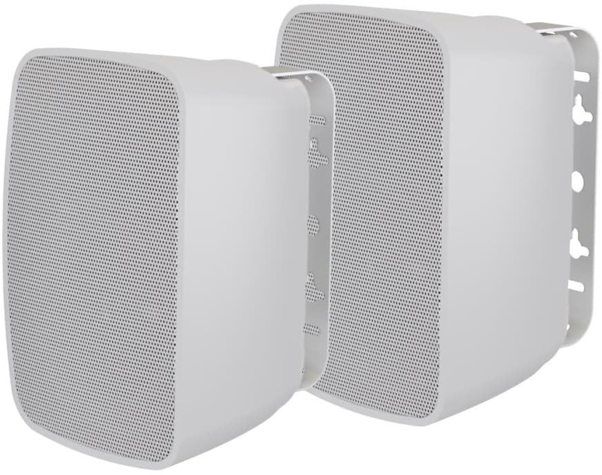 Paar Wandlautsprecher - 50 Watt Belastbarkeit - C-Halterungen enthalten - weiss