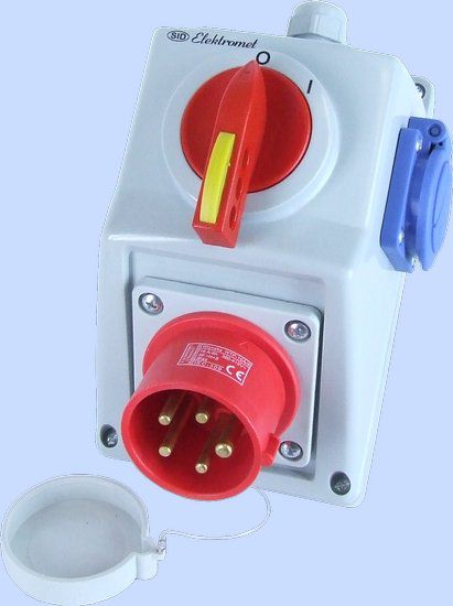 Elektromet Zestaw C16-18.1N rozłącznik 0-1 + wtyk 16A IP44 (971643)
