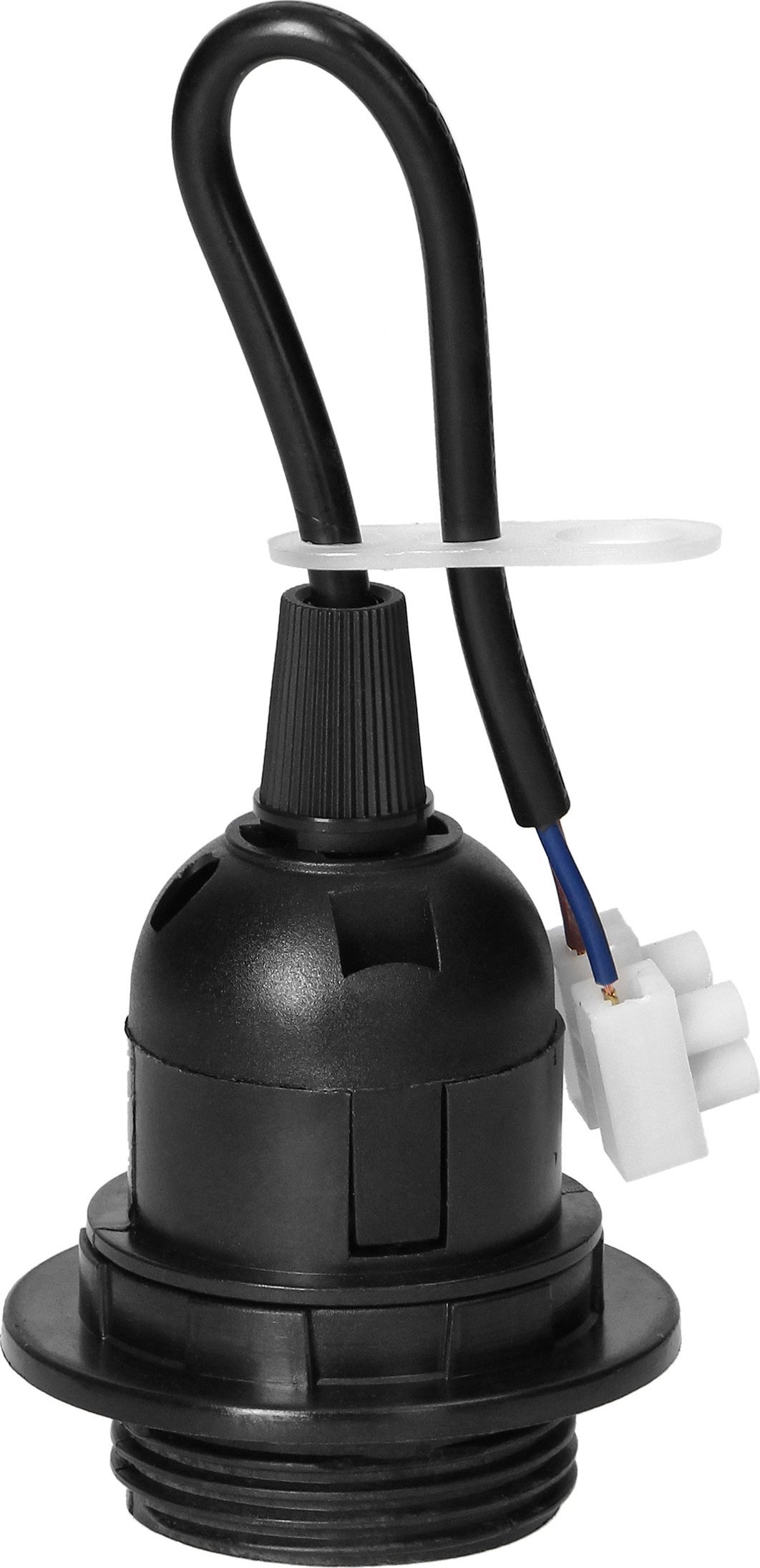 Orno Oprawka remontowa E27 z kołnierzem, czarna