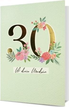 Karnet B6 Urodziny 30