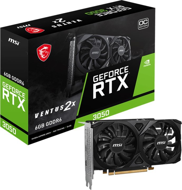 Karta graficzna MSI GeForce RTX 3050 Ventus 2X E OC 6GB GDDR6