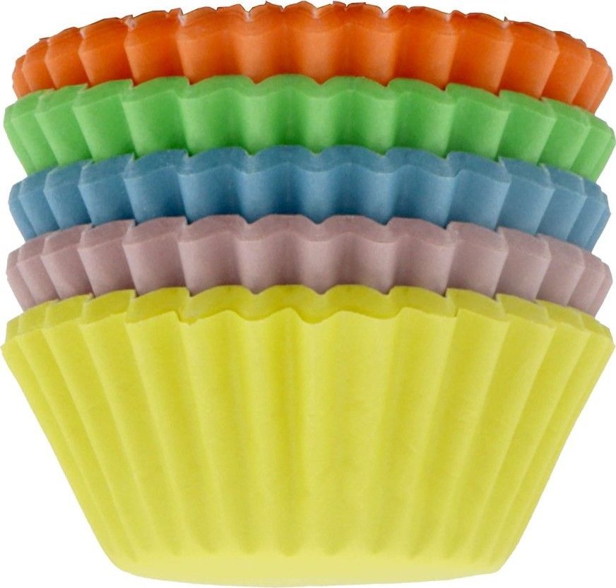 PME Papilotki do pieczenia babeczek pastelowe 100 sztuk wielokolorowe