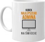 Koszulkowy Kubek najlepszego admina na świecie - kubek z nadrukiem