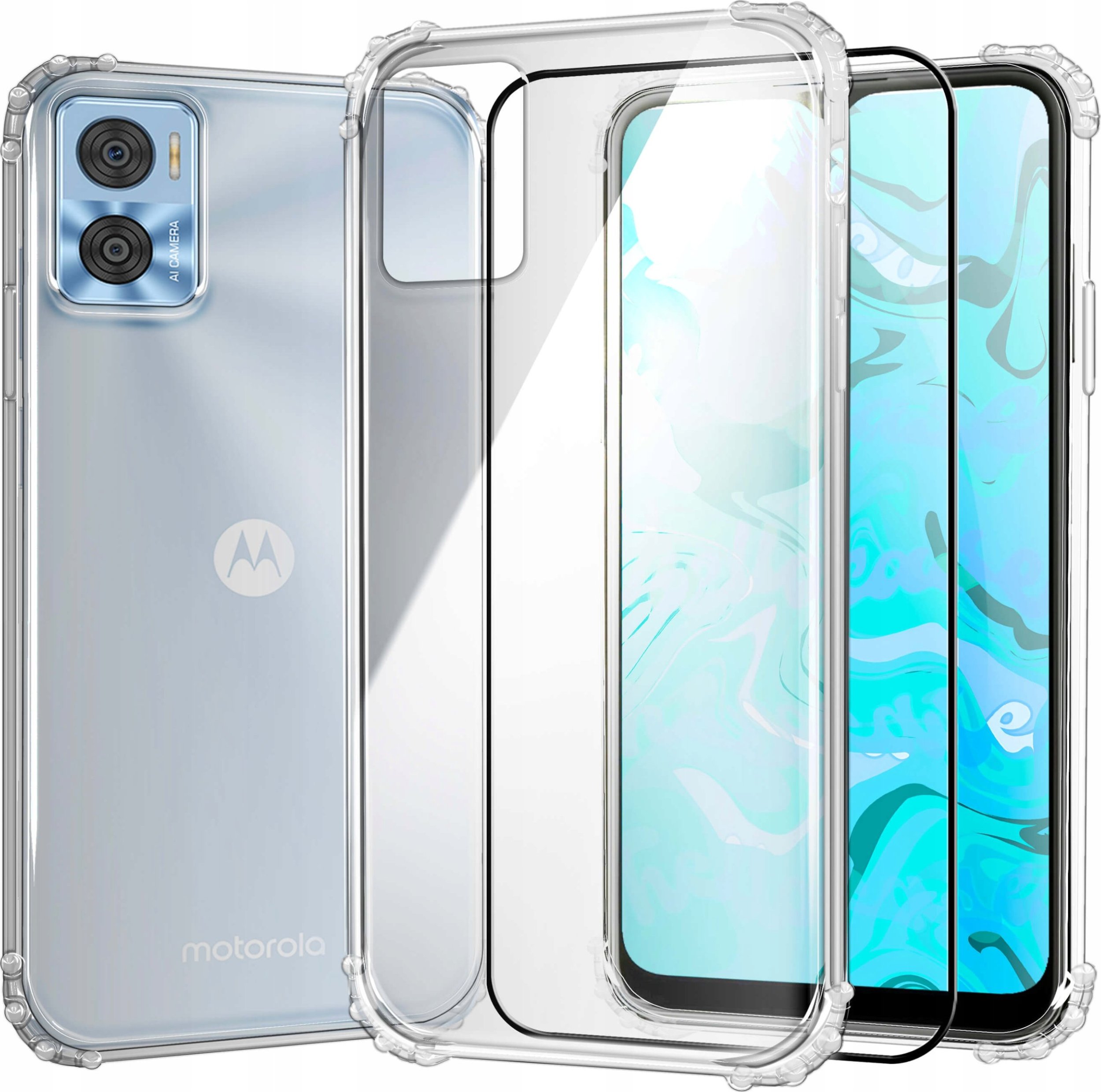 Hello Case ETUI PANCERNE DO MOTO E22 / E22I | CASE SILIKON GUMOWE ANTI SHOCK SZKŁO