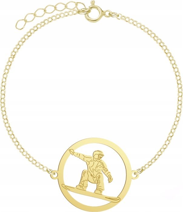 Radziszewska Jewellery Pozłacana Bransoletka Snowboarding GRAWER GRATIS