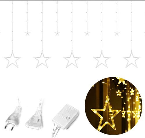 Dekoracja świąteczna kurtyna świetlna