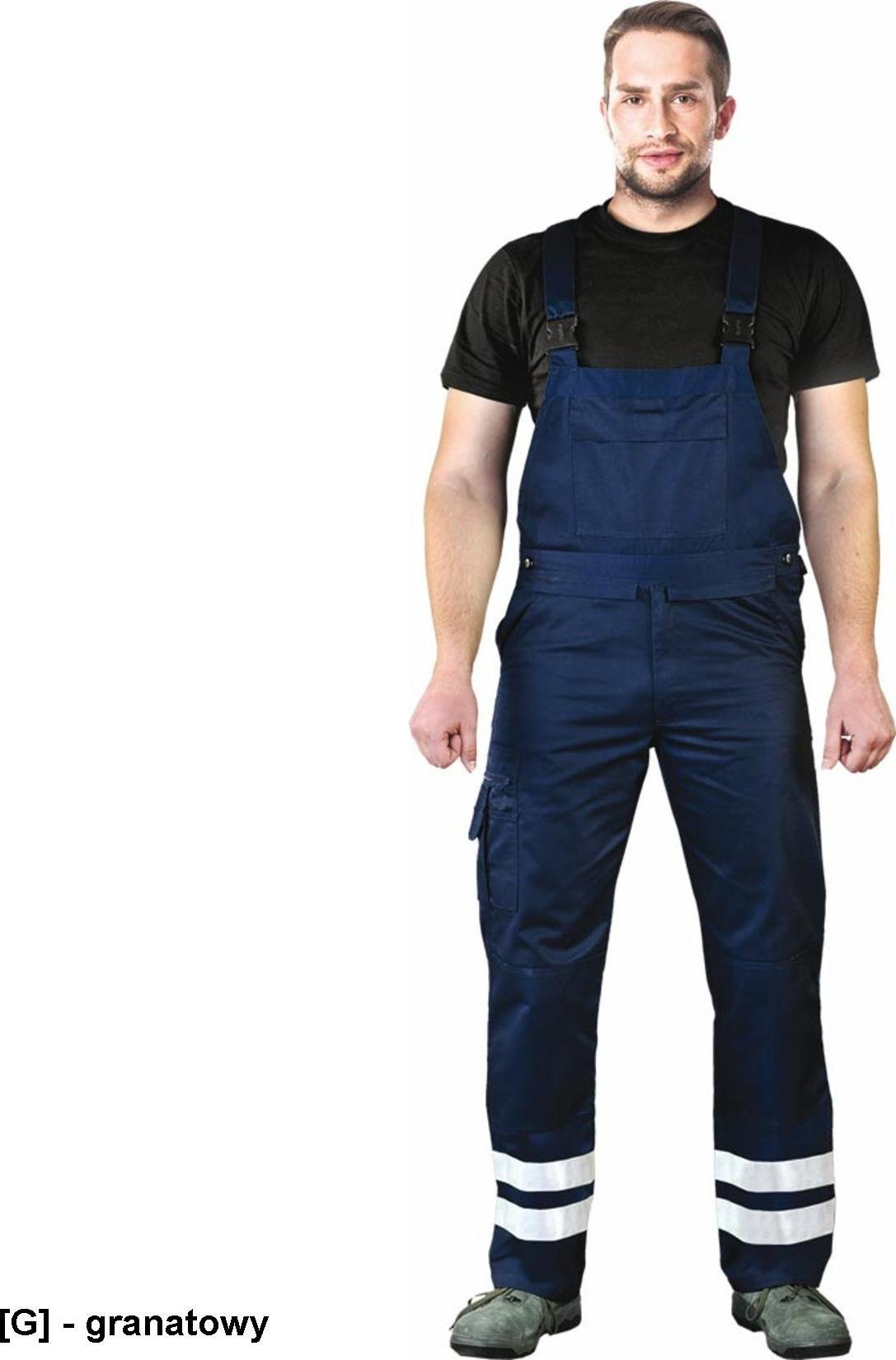 R.E.I.S. LH-BISTER_X - spodnie ochronne ogrodniczki - granatowy 58