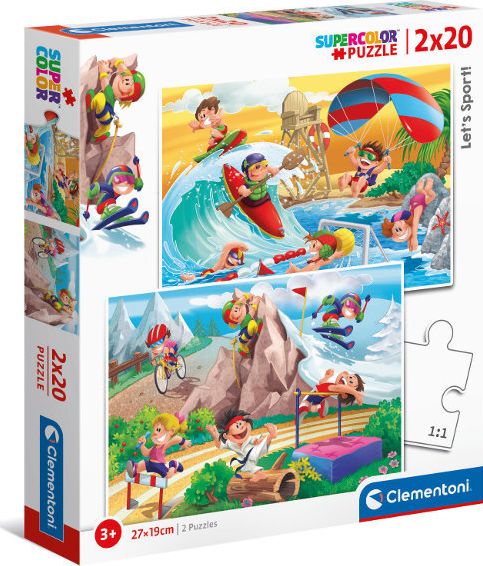 Clementoni Puzzle 2x20 elementów Let's sport! 24780