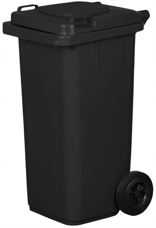 Kosz na śmieci 120 l Duży pojemnik zewnętrzny grafitowy