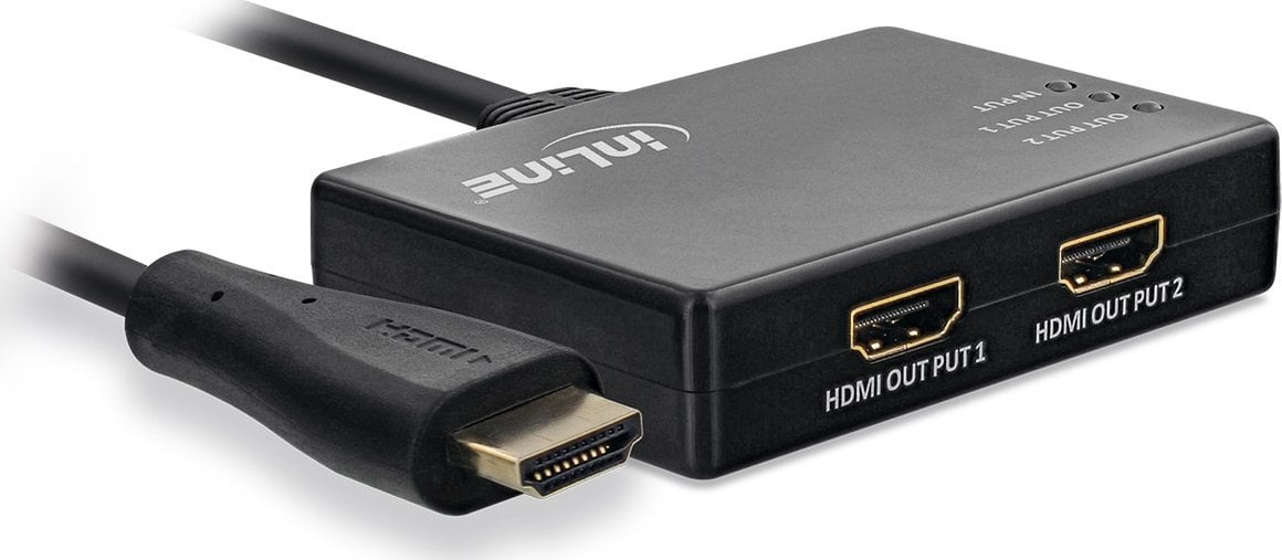 InLine InLine® Cable Splitter HDMI 2-port, 4K/60Hz, with USB power cable, 0.5m