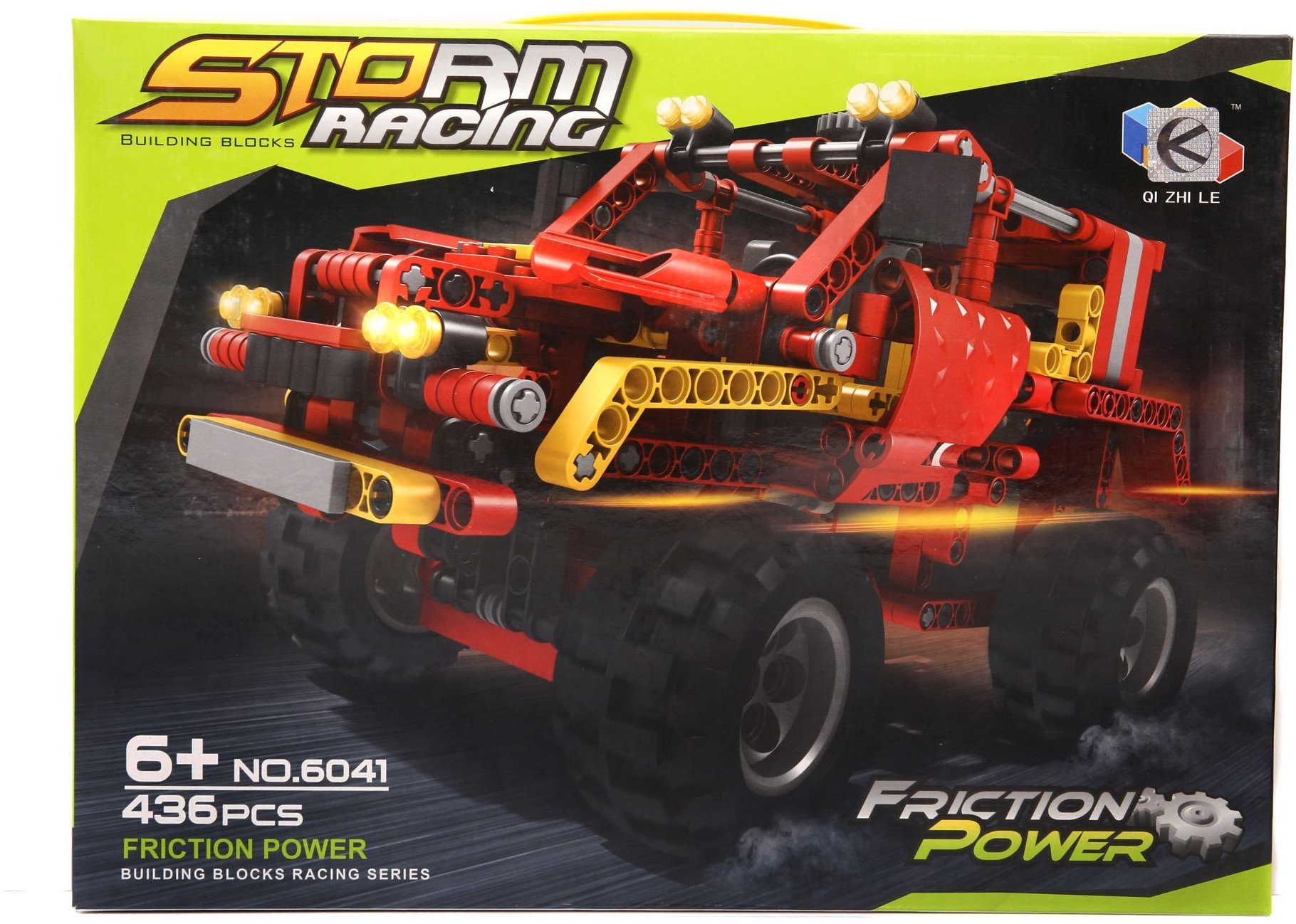 Klocki konstrukcyjne auto terenowe czerwone