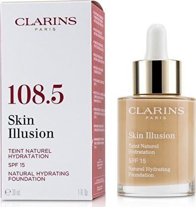 Clarins Skin Illusion Natural Hydrating Foundation Spf 15 108.5 Cashew 30ml