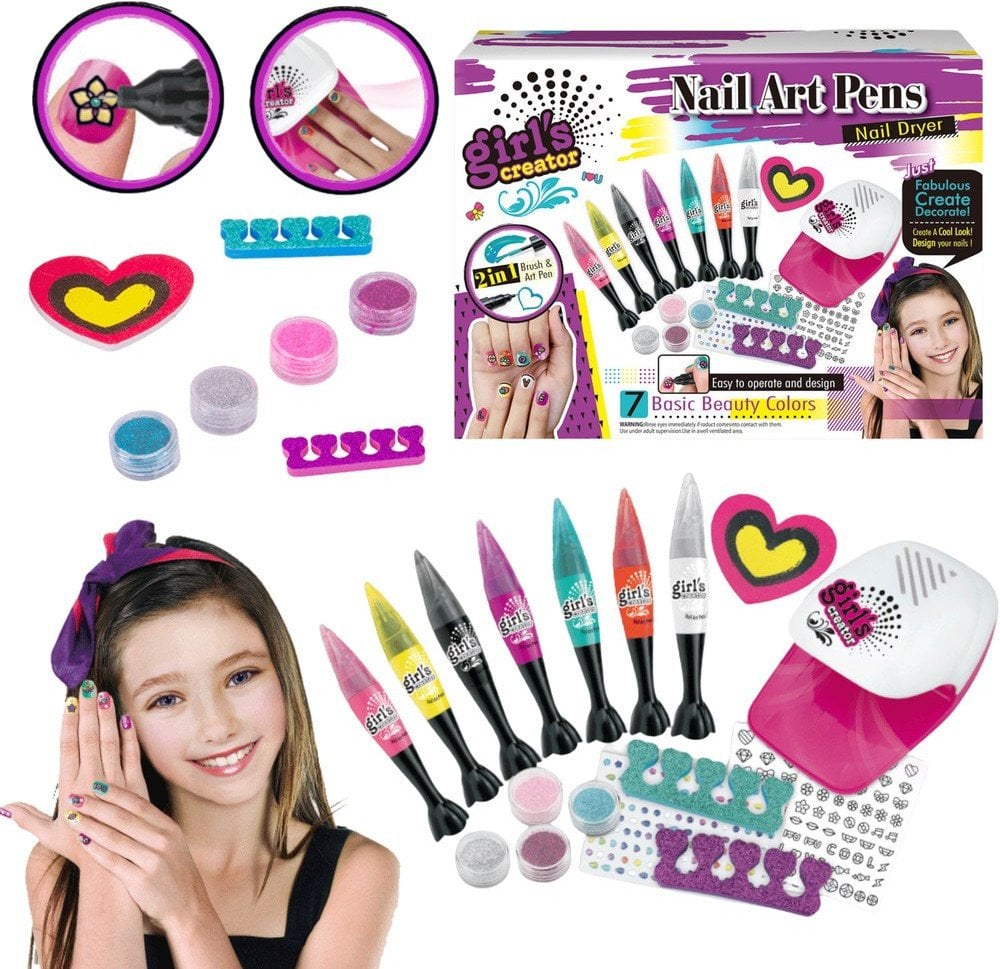 Duży Zestaw Do Malowania Paznokci Pisaki Brokat